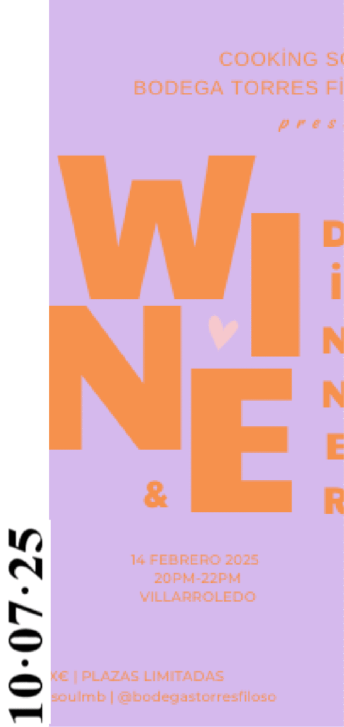 Cartel promocional de evento de vinos