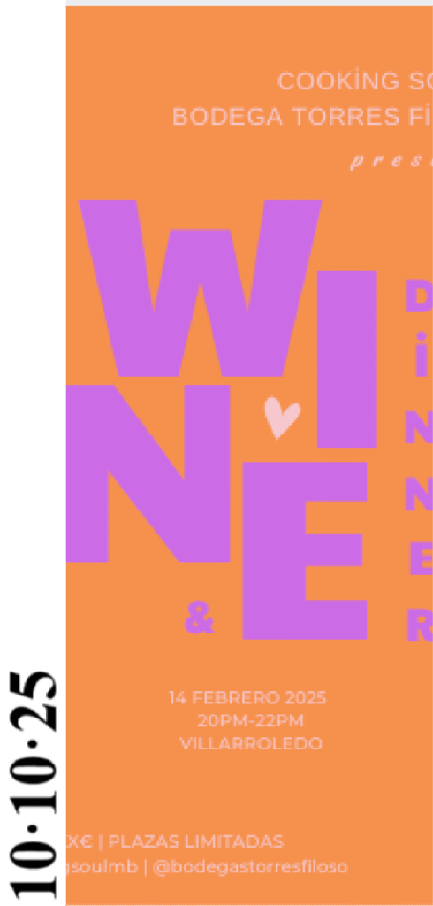 Cartel promocional de evento de vinos